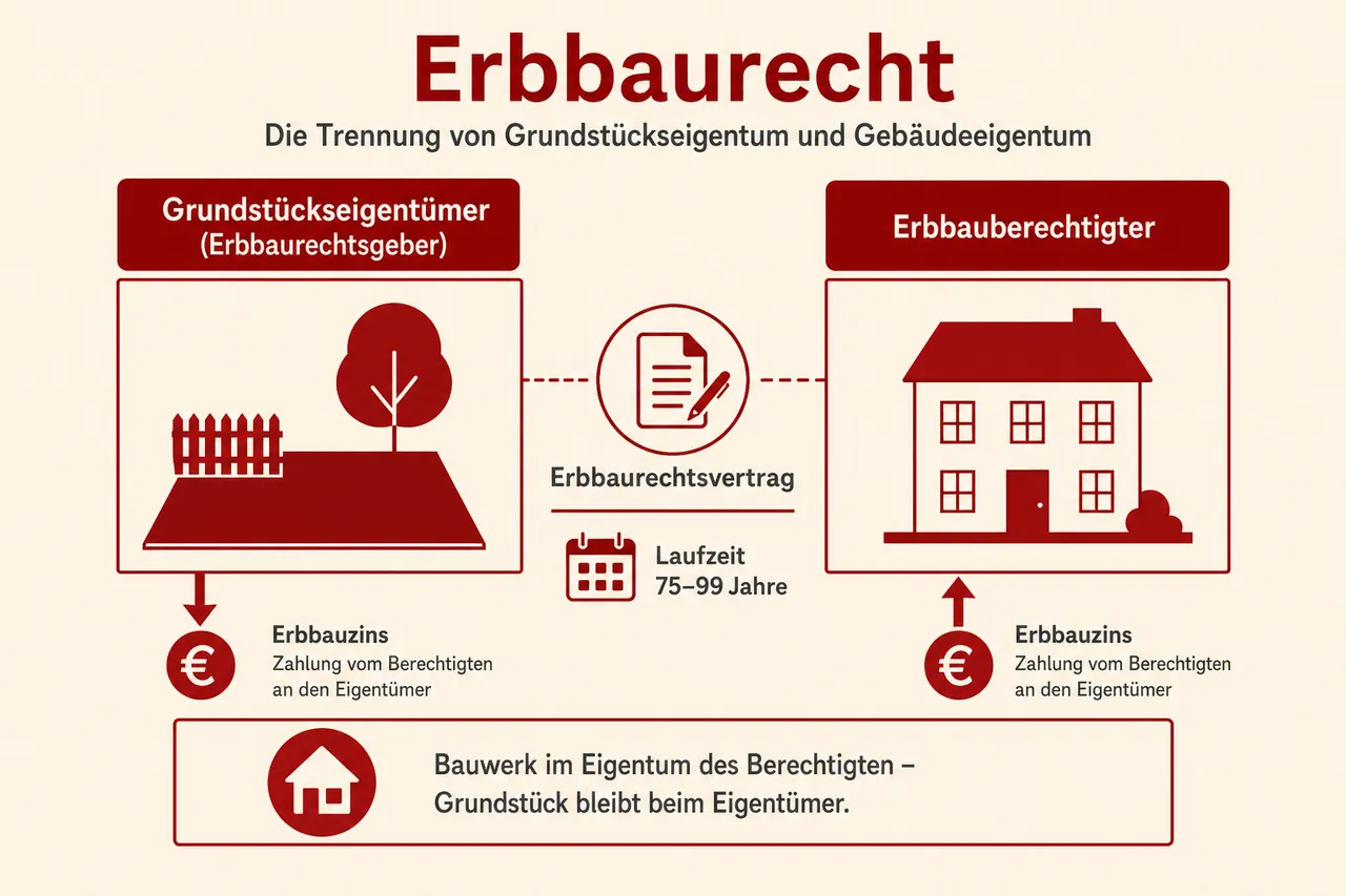 Erbbaurecht: Trennung von Grundstückseigentum und Gebäudeeigentum